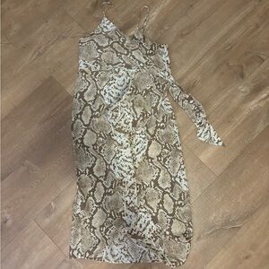 Snakeskin wrap dress